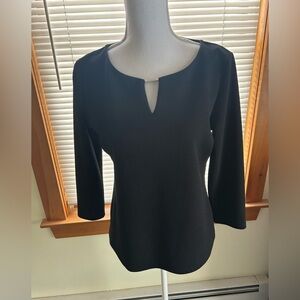Calvin Klein Black Textured Blouse